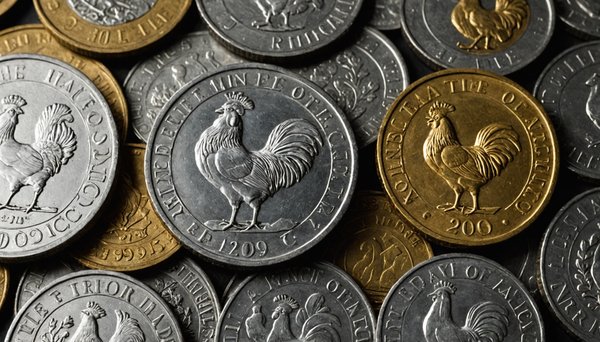 L'année de frappe des pièces de 20 francs coq marianne